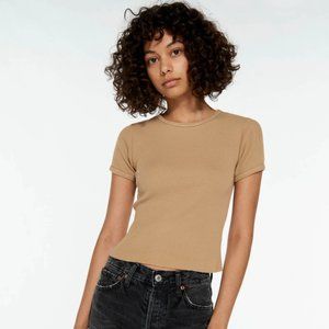 NWT Re/Done 90s Ribbed Cap Sleeve Tee Size M